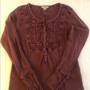 Lucky Brand Size Large distressed shirt